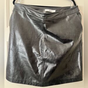 Y2K Tommy Hilfiger Black Leather Pencil Skirt